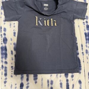 Kith Kids Charcoal Tee with Logo